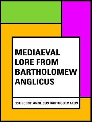 cover image of Mediaeval Lore from Bartholomew Anglicus